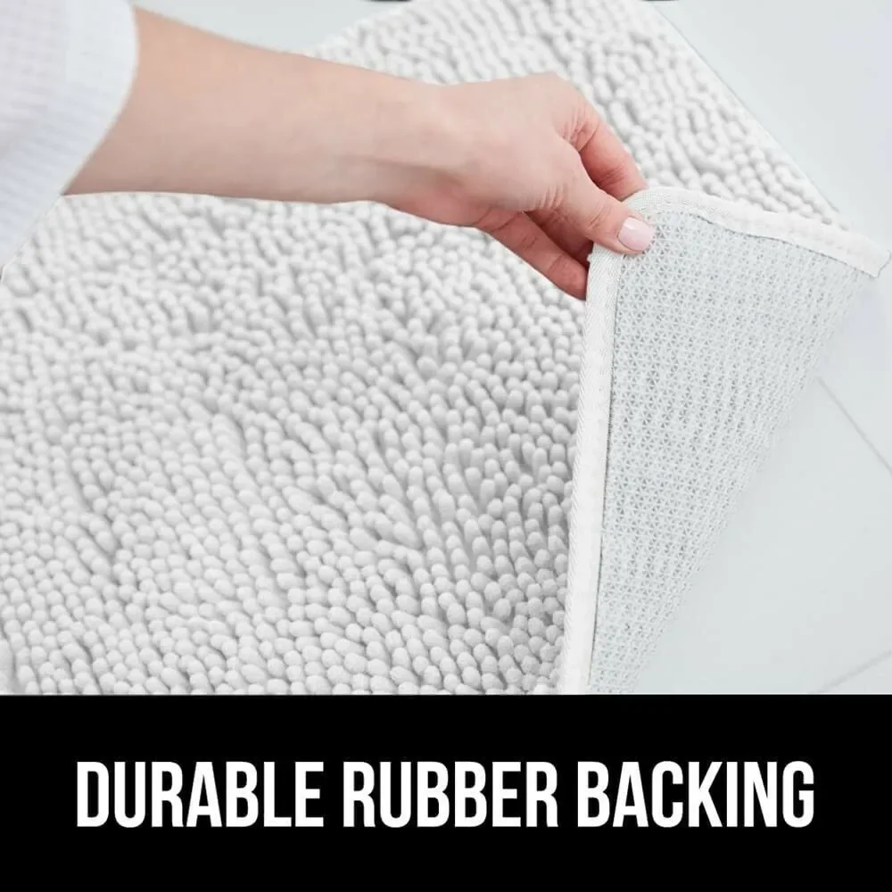 White Bathroom Rug Gorilla Grip Original Luxury Chenille Mat 17x24 Extra Soft